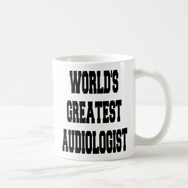 Caneca De Café Maior Audiologista do Mundo (Direita)