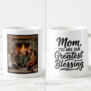 Caneca De Café Maior Bênção Personalizada 1 Foto Simples