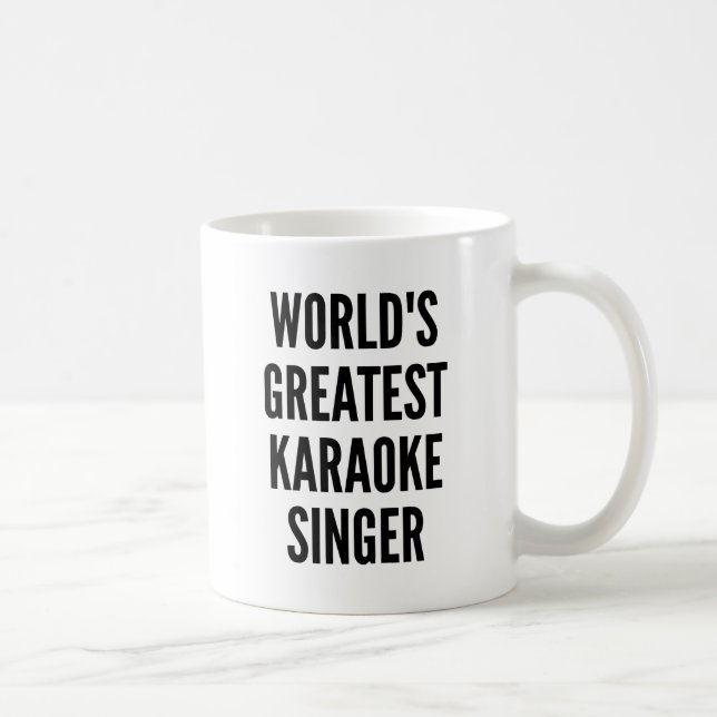 Caneca De Café Maior Cantor de Karaoke do Mundo (Direita)