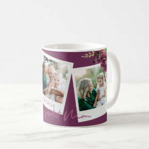 Caneca De Café maior foto floral de cor d'água da mãe