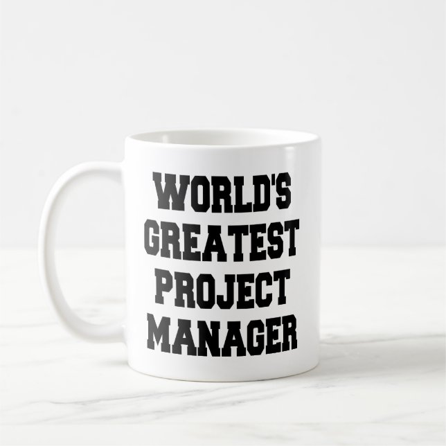 Caneca De Café Maior Gerente de Projetos do Mundo (Esquerda)