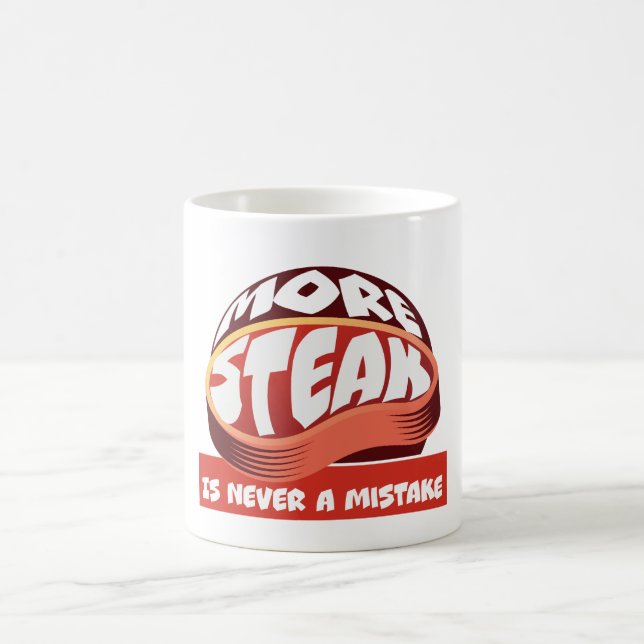 Caneca De Café Mais bife nunca é um erro (Centro)