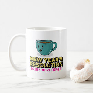 Caneca De Café Mais café - Resolução de Ano Novo