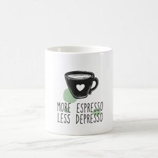 Caneca De Café Mais depressão menos depressão
