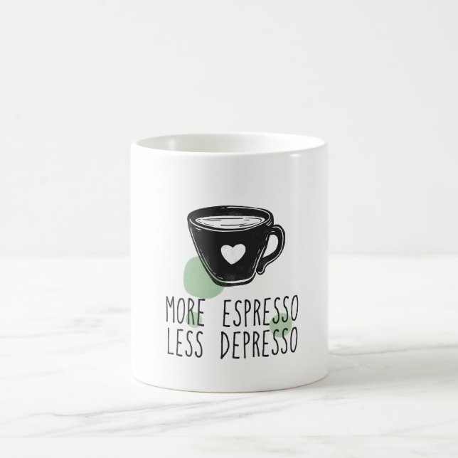 Caneca De Café Mais depressão menos depressão (Centro)