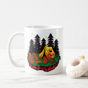 Caneca De Café Mais Diversão com Este Esquilo de Acampamento