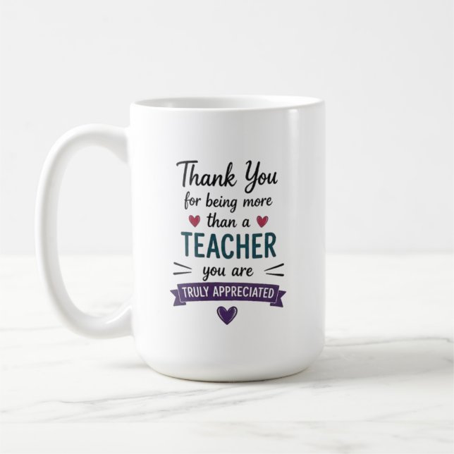 Caneca De Café Mais do que um Professor Verdadeiramente Apreciado (Esquerda)