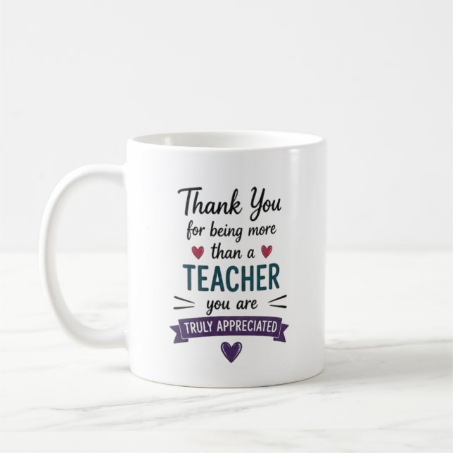 Caneca De Café Mais do que um Professor Verdadeiramente Apreciado (Esquerda)