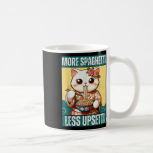 Caneca De Café Mais Espaguete Menos Engraçado Que O Gato Mais Eng