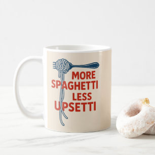Caneca De Café Mais Espaguete Menos Upsetti