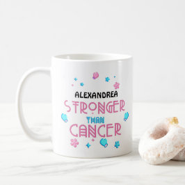 Caneca De Café Mais Forte que o Cancer | Personalização do Sobrev