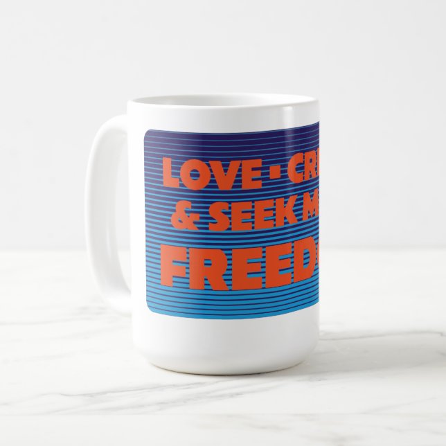 Caneca De Café Mais Liberdade Retro (Frente Esquerda)