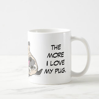Caneca De Café Mais pessoas eu encontro o mais amor de I meu Pug