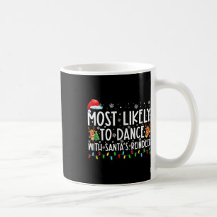 Caneca De Café Mais propensa a dançar com a família de renas de P