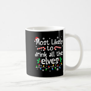 Caneca De Café Mais Propenso a Beber Com os Elfos no Natal C-hris