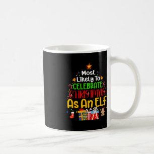 Caneca De Café Mais propenso a celebrar o Natal como elfo
