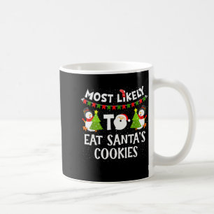 Caneca De Café Mais Propenso a Comer os Biscoitos do Papai Noel F