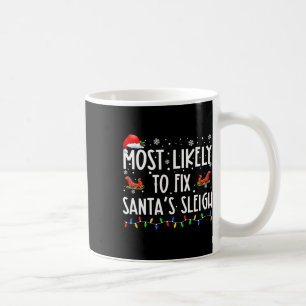 Caneca De Café Mais Propenso a Consertar Trenó do Papai Noel Nata