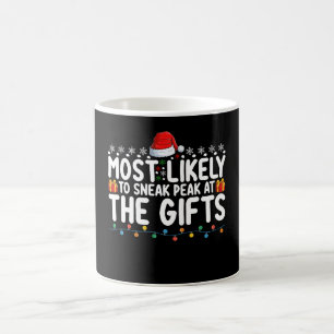 Caneca De Café Mais Propenso a Dar uma Espiada nos Presentes de N