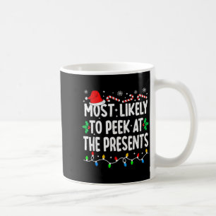 Caneca De Café Mais Propenso a Espiar o Natal Divertido Correspon