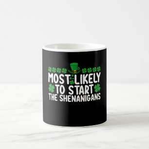 Caneca De Café Mais Propenso a Iniciar as Travessuras St Patrick'