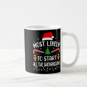 Caneca De Café Mais Propenso a Iniciar Todas as Travessuras Famíl
