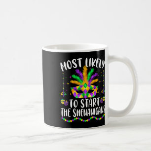 Caneca De Café Mais Propenso a Iniciar Todas as Travessuras Famíl