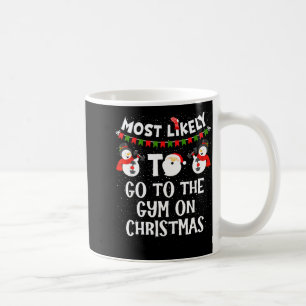 Caneca De Café Mais Propenso a Ir ao Ginásio no Natal Camisa Dive