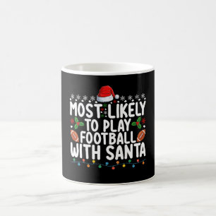 Caneca De Café Mais Propenso a Jogar Futebol com o Papai Noel no