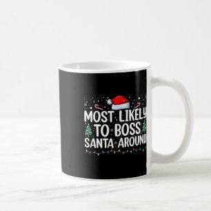 Caneca De Café Mais Propenso a Mandar no Papai Noel Família Corre