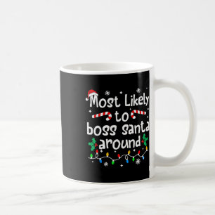 Caneca De Café Mais Propenso a Mandar no Papai Noel no Natal Corr