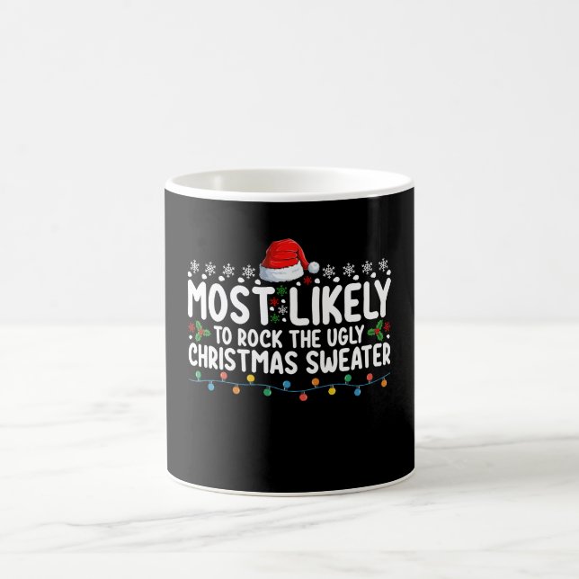 Caneca De Café Mais Propenso a Usar o Suéter de Natal Feio (Centro)