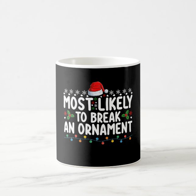 Caneca De Café Mais Provável a Quebrar um Enfeite de Natal (Centro)