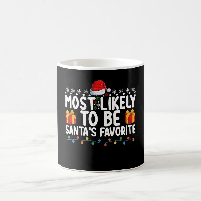 Caneca De Café Mais Provável De Ser Papai noel De Natal Favorito (Centro)