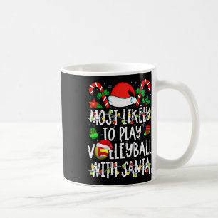 Caneca De Café Mais Provável Joga Voleibol Com Esportes De Papai