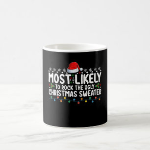 Caneca De Café Mais Provável Para Balançar O Suéter De Natal Feio