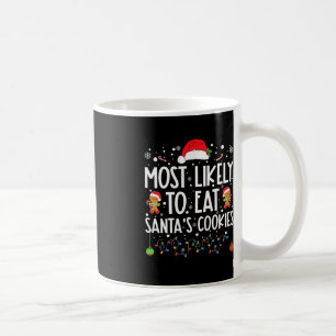 Caneca De Café Mais Provável Para Comer Cookies De Papai noel