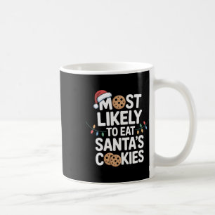 Caneca De Café Mais Provável Para Comer Papais noeis De Cookies S