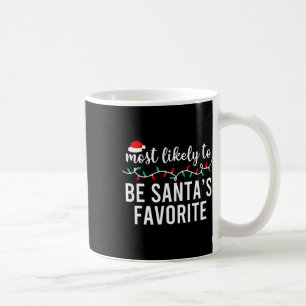 Caneca De Café Mais Provável Para O Pijama Familiar Fora De Natal