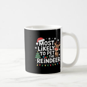 Caneca De Café Mais Provável Para Pet The Reindeer Family Christm