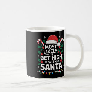 Caneca De Café Mais Provável Para Se Encolher Com O Natal Dos Pap
