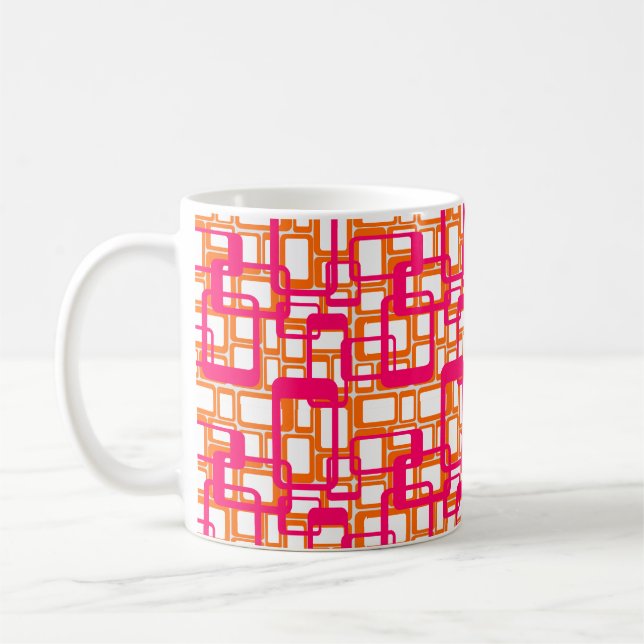 Caneca De Café Mais retângulos modernos do século de Médio aberto (Esquerda)