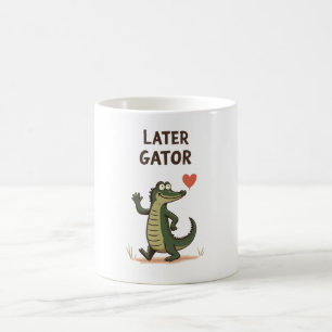 Caneca De Café Mais Tarde Jacaré Piadista Tchau Jacaré