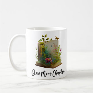 Caneca De Café Mais um capítulo, Flores de Livro Gráfico