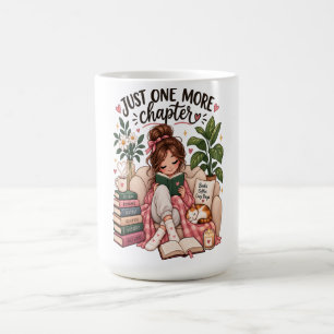 Caneca De Café Mais Um Capítulo – Leitor Enclausurado de Livros