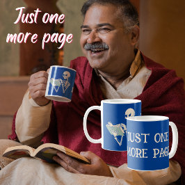 Caneca De Café Mais um esqueleto de amante de livros folhetos