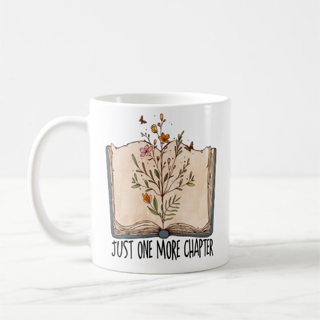 Caneca De Café Mais um livro de capítulo flores silvestres borbol (Esquerda)