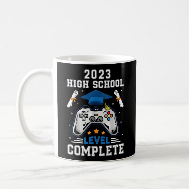 Caneca De Café Mais velho Gamer 2023 Nível de Segundo grau Conclu (Esquerda)
