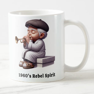Caneca De Café Mais velho Groovy Legendas de Música Cidadã