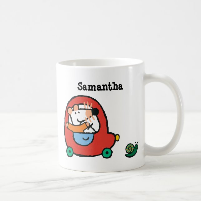 Caneca De Café Maisy conduz um carro vermelho bonito (Direita)